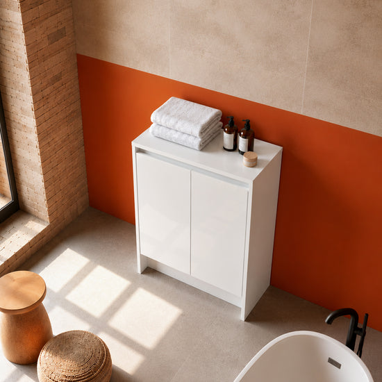 Cube 24" Freestanding Bathroom Storage Cabinet (RTA)