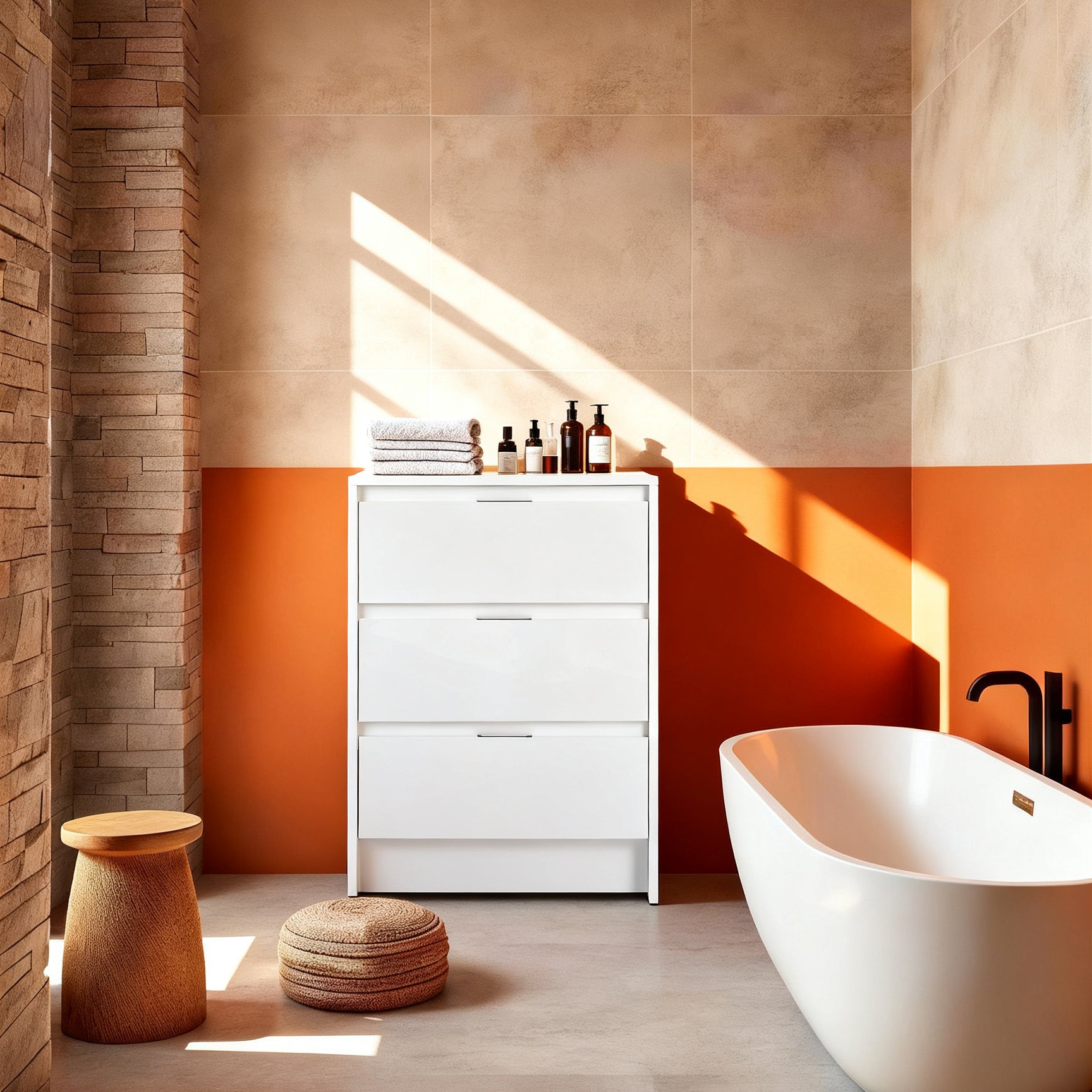Cube 24" Freestanding Bathroom Storage Cabinet (RTA)