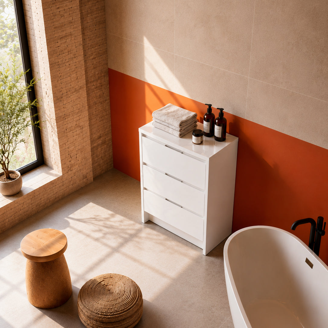 Cube 24" Freestanding Bathroom Storage Cabinet (RTA)