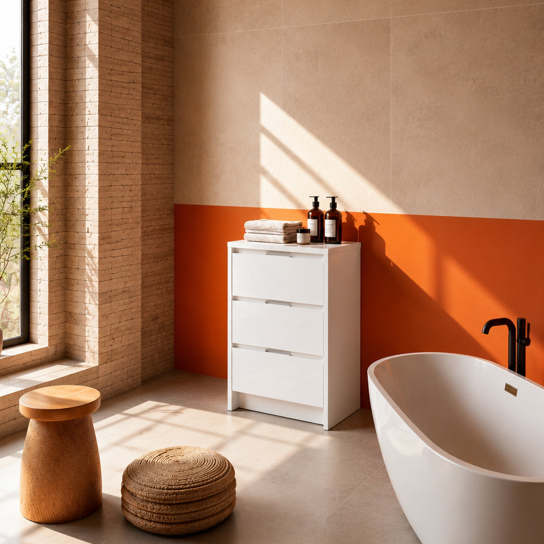 Cube 24" Freestanding Bathroom Storage Cabinet (RTA)