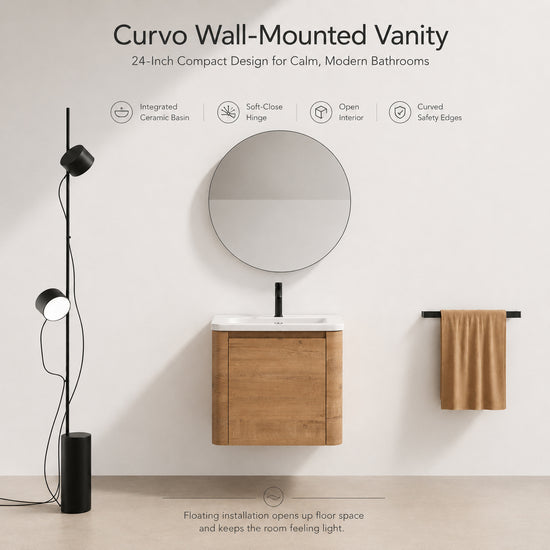 Curvo 24"/36"/60" Floating Vanity (RTA)