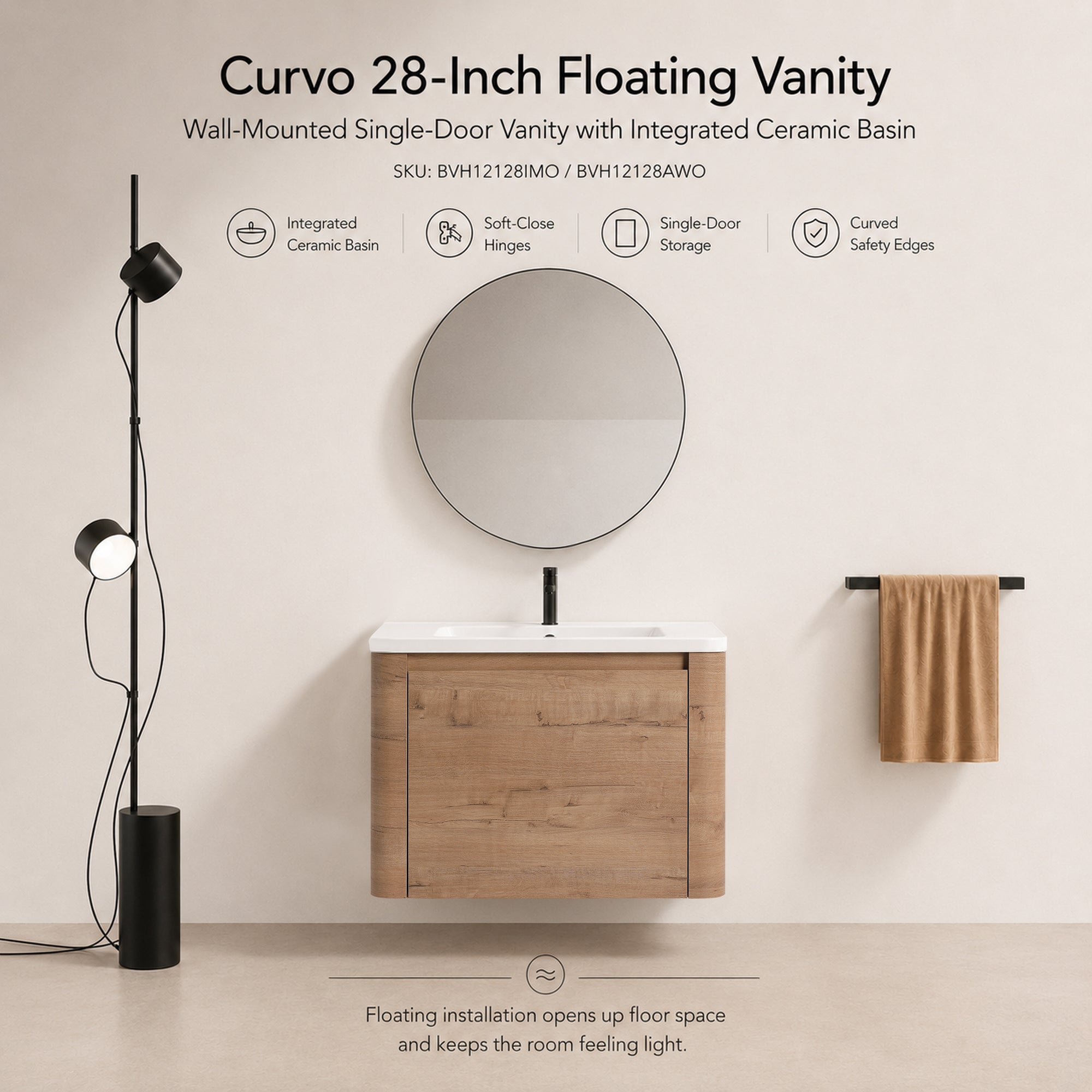 Curvo 28"/40"/68" Floating Vanity (RTA)