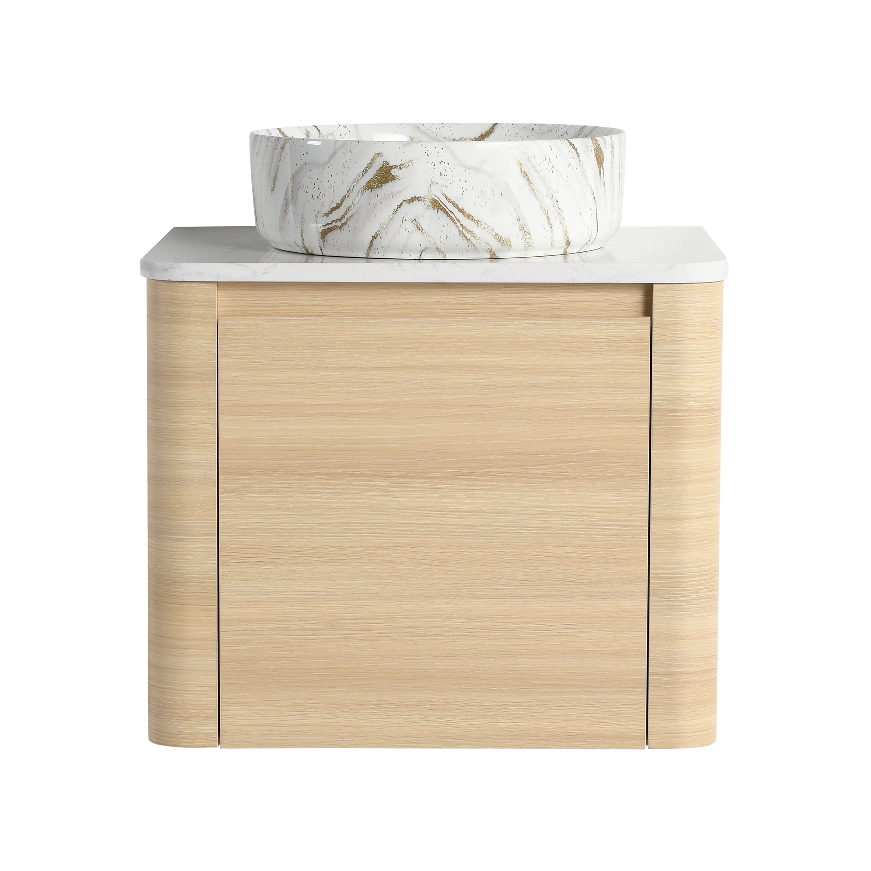 Curvo 24"/36"/48"/60" Floating Vanity with Ceramic Sink (RTA)