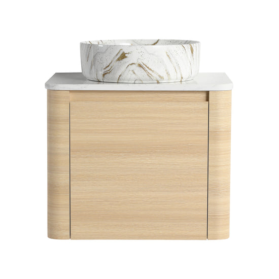 Curvo 24"/36"/48"/60" Floating Vanity with Ceramic Sink (RTA)