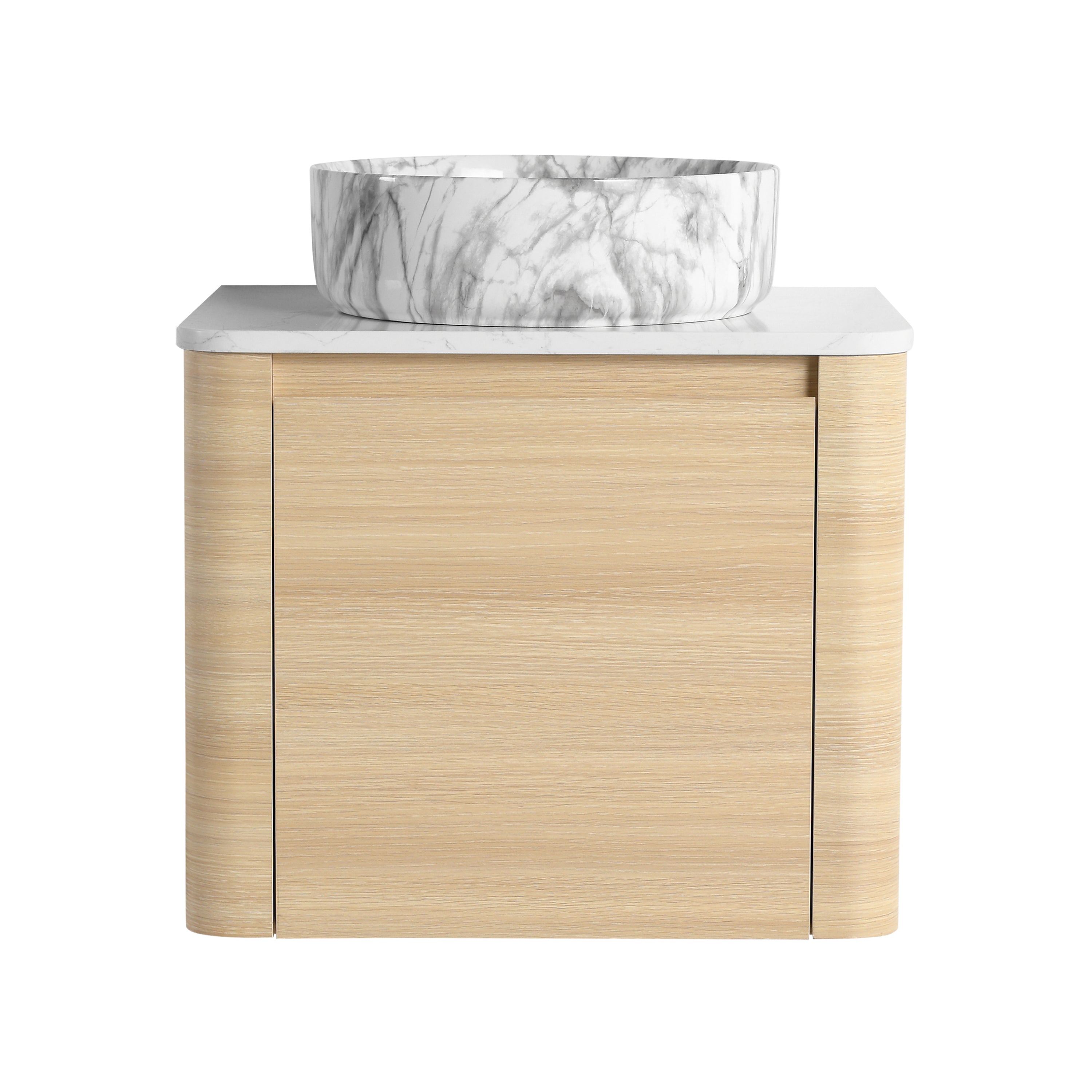 Curvo 24"/36"/48"/60" Floating Vanity with Ceramic Sink (RTA)