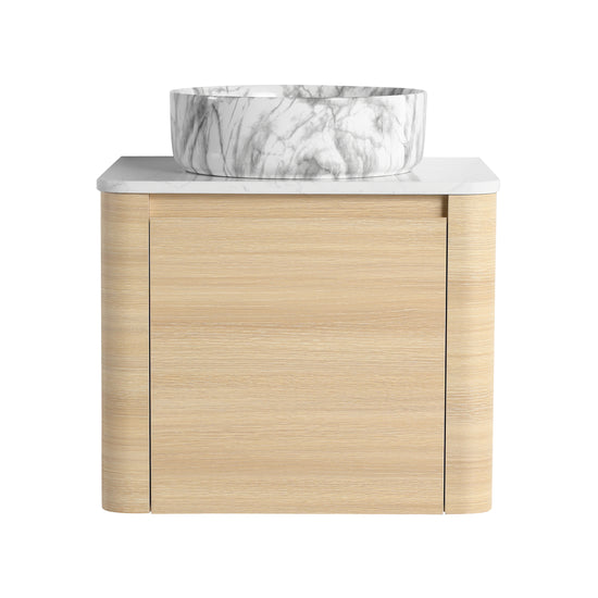 Curvo 24"/36"/48"/60" Floating Vanity with Ceramic Sink (RTA)