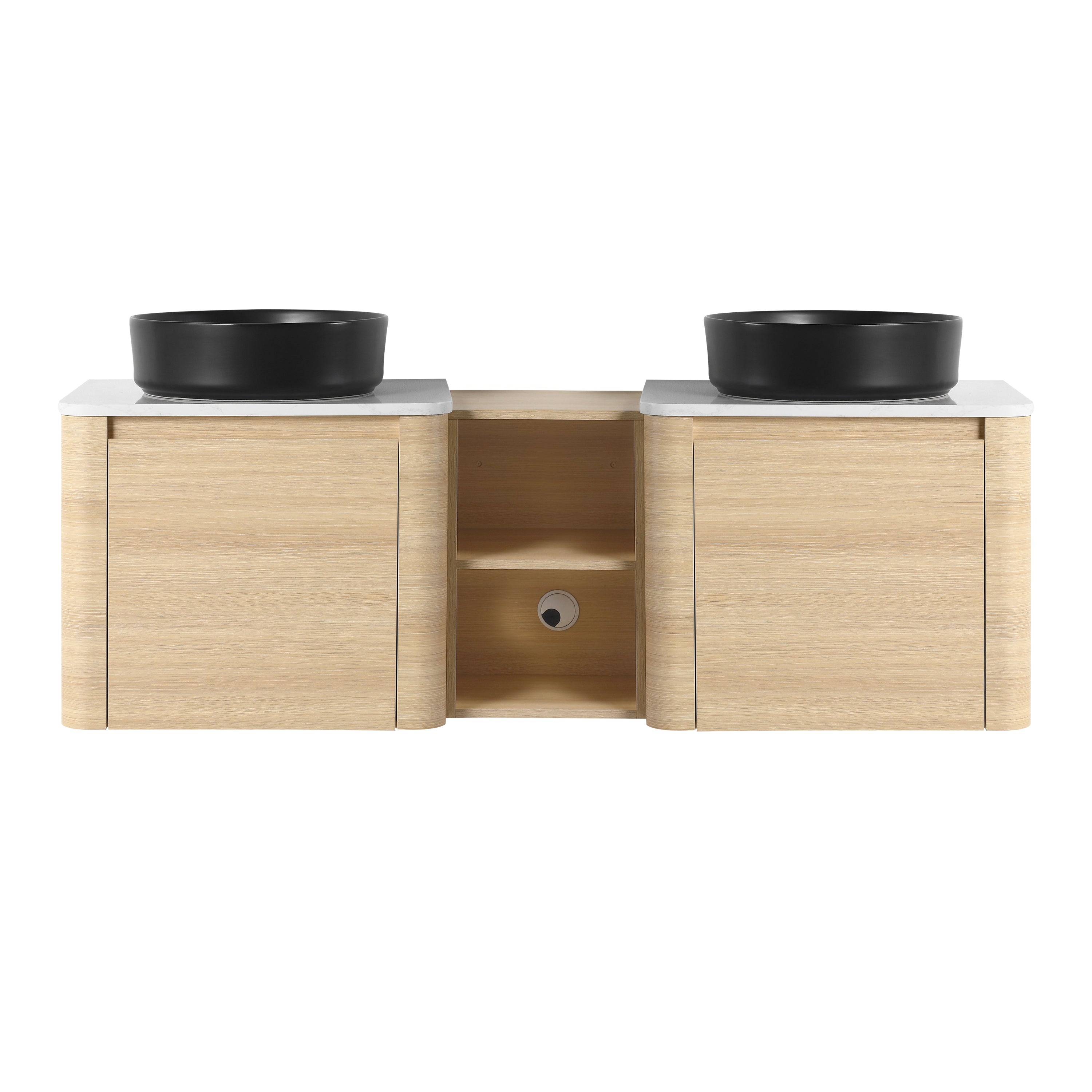 Curvo 24"/36"/48"/60" Floating Vanity with Ceramic Sink (RTA)