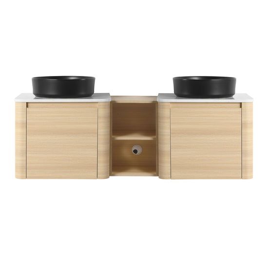 Curvo 24"/36"/48"/60" Floating Vanity with Ceramic Sink (RTA)