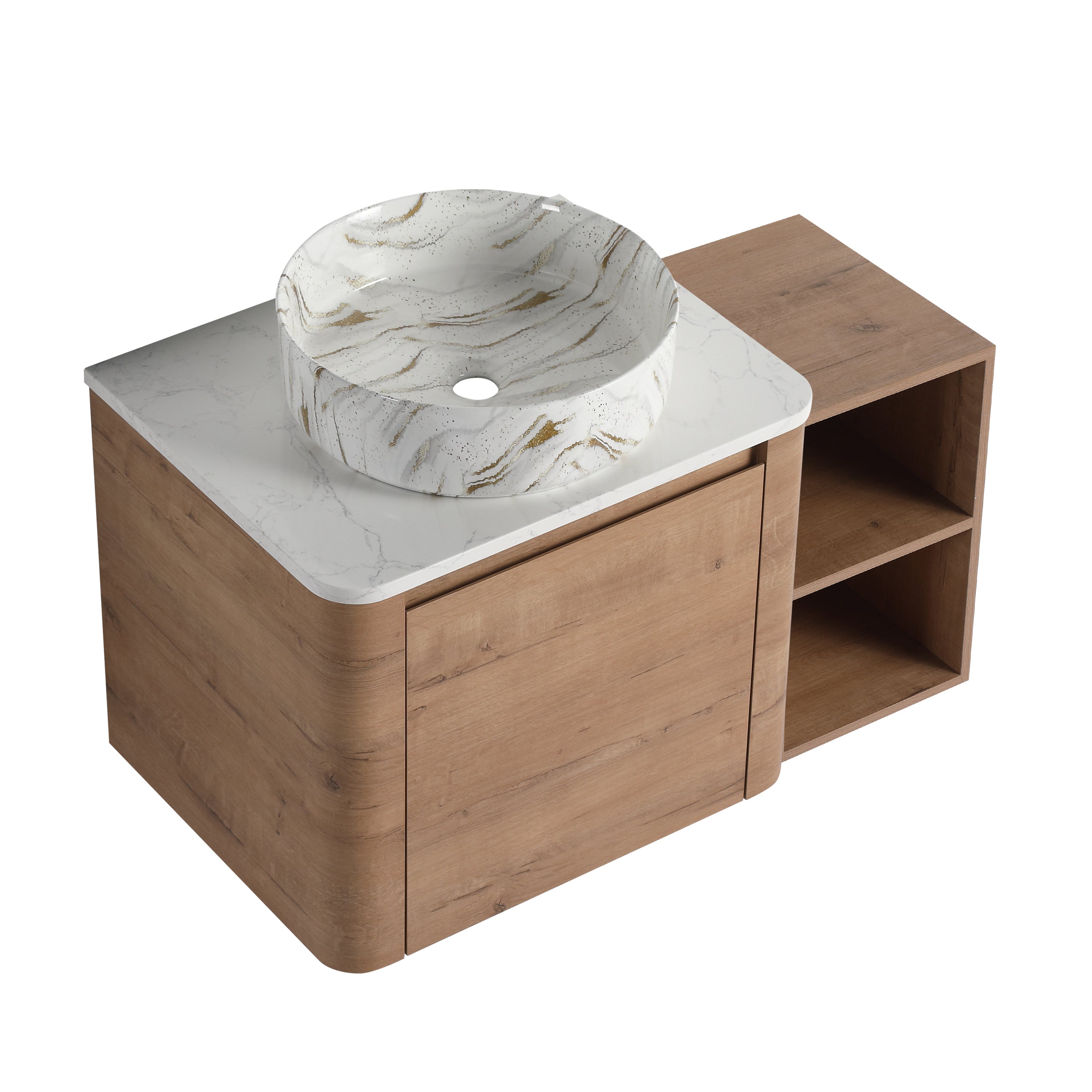 Curvo 24"/36"/48"/60" Floating Vanity (RTA)