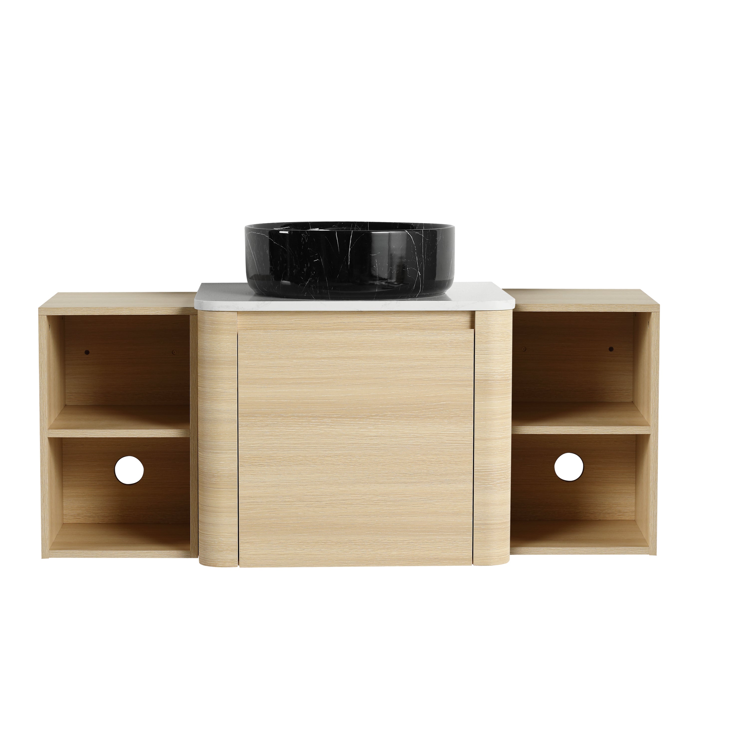 Curvo 24"/36"/48"/60" Floating Vanity with Ceramic Sink (RTA)