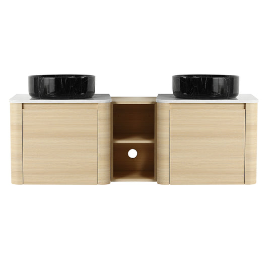Curvo 24"/36"/48"/60" Floating Vanity with Ceramic Sink (RTA)