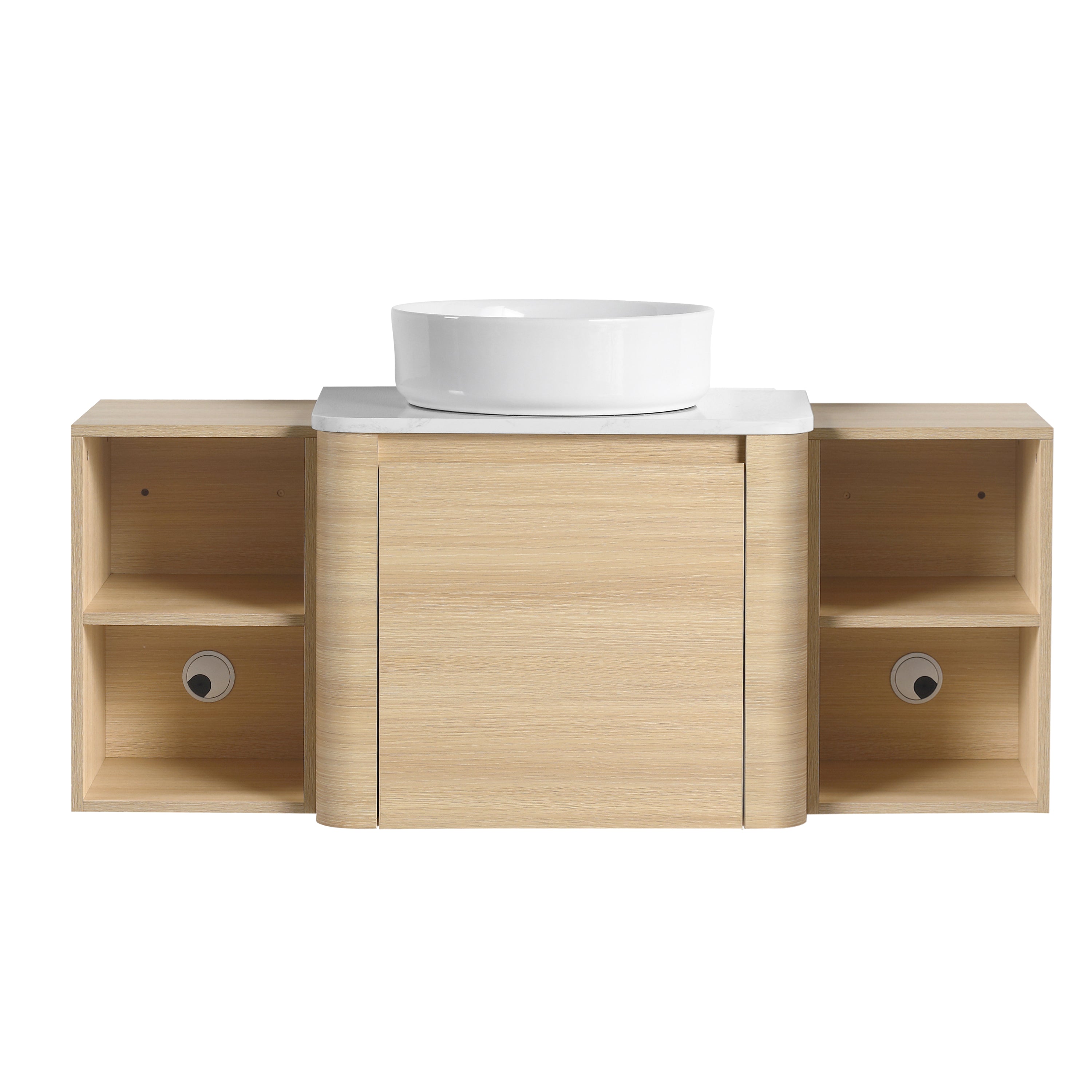 Curvo 24"/36"/48"/60" Floating Vanity with Ceramic Sink (RTA)