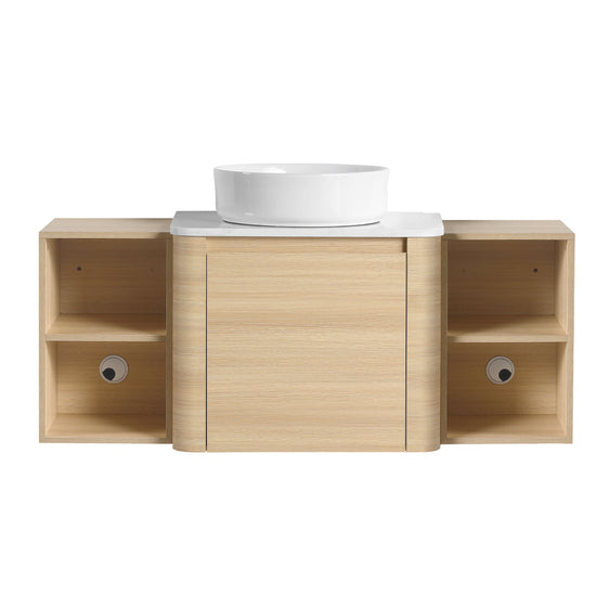 Curvo 24"/36"/48"/60" Floating Vanity with Ceramic Sink (RTA)