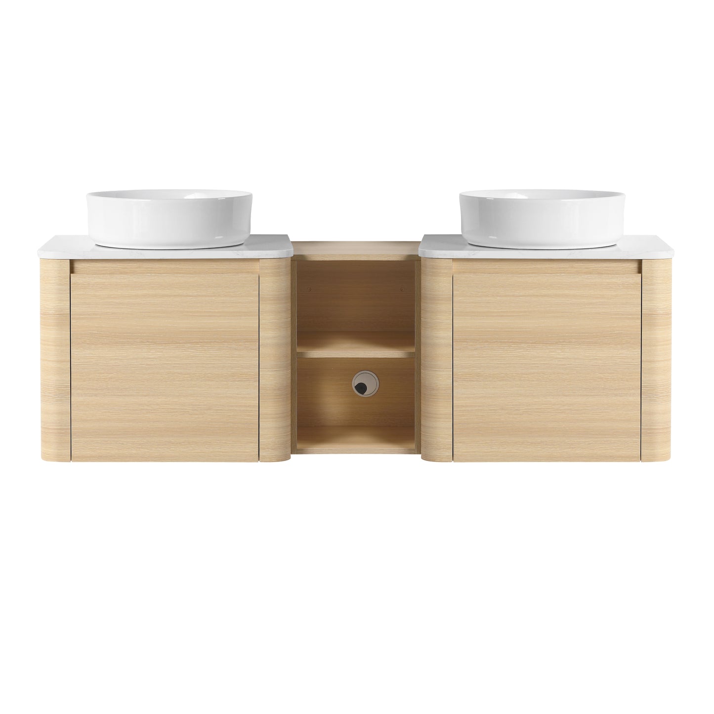 Curvo 24"/36"/48"/60" Floating Vanity with Ceramic Sink (RTA)