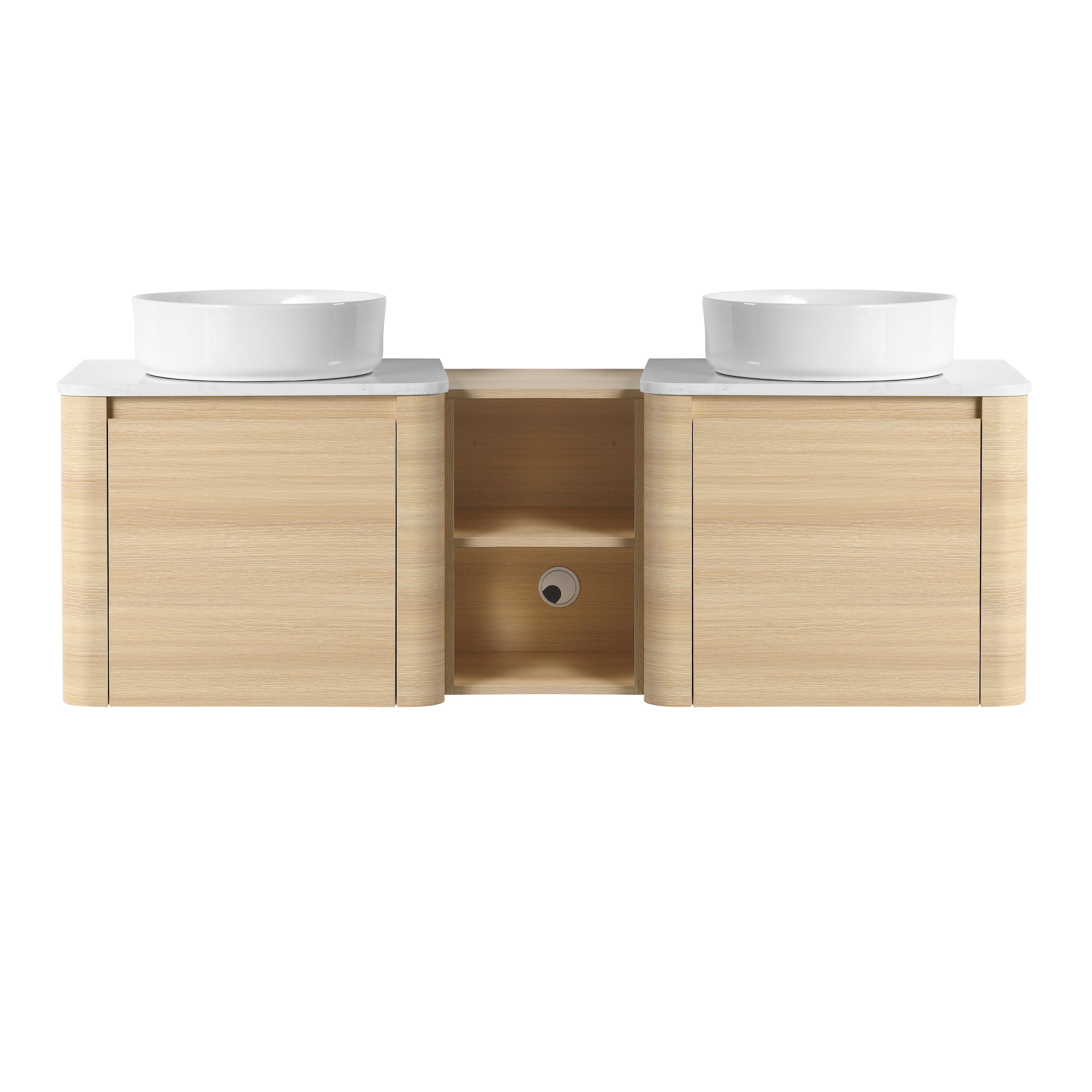 Curvo 24"/36"/48"/60" Floating Vanity with Ceramic Sink (RTA)