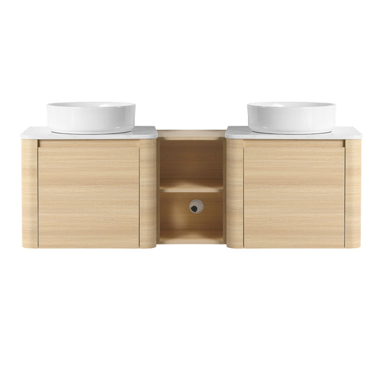 Curvo 24"/36"/48"/60" Floating Vanity with Ceramic Sink (RTA)