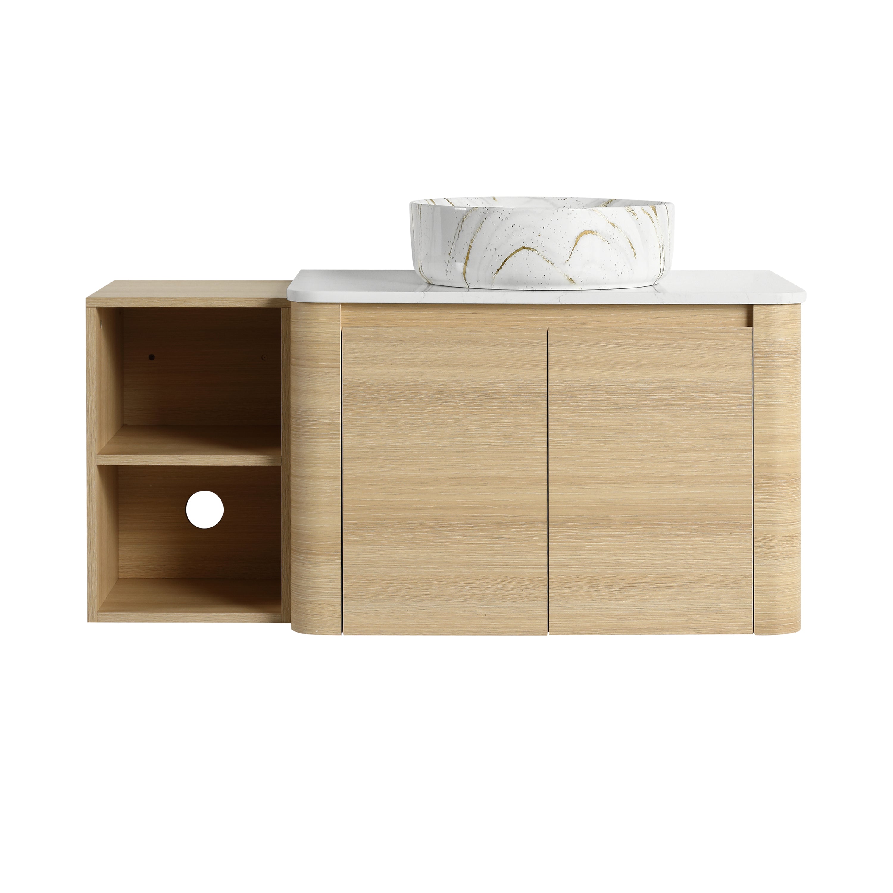 Curvo 30"/42"/54"/72" Floating Vanity (RTA)