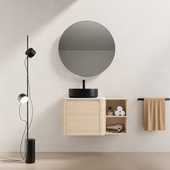 Curvo 24"/36"/48"/60" Floating Vanity with Ceramic Sink (RTA)