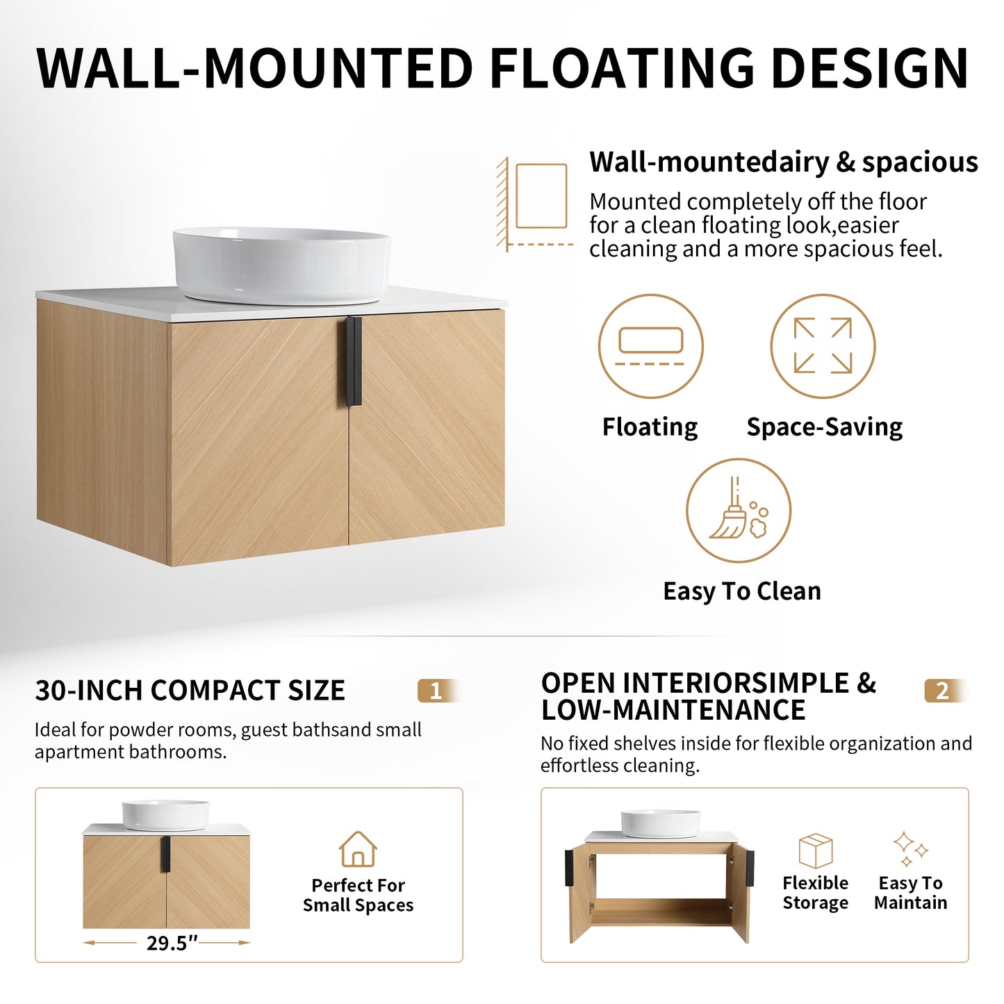 Vein 30" Floating Vanity (RTA)