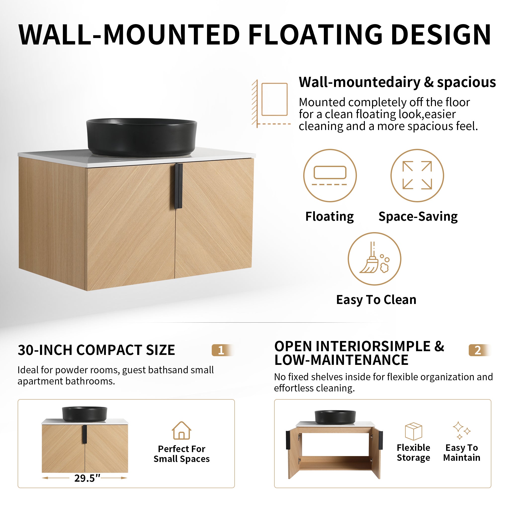 Vein 30" Floating Vanity (RTA)