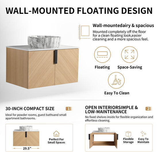 Vein 30" Floating Vanity (RTA)