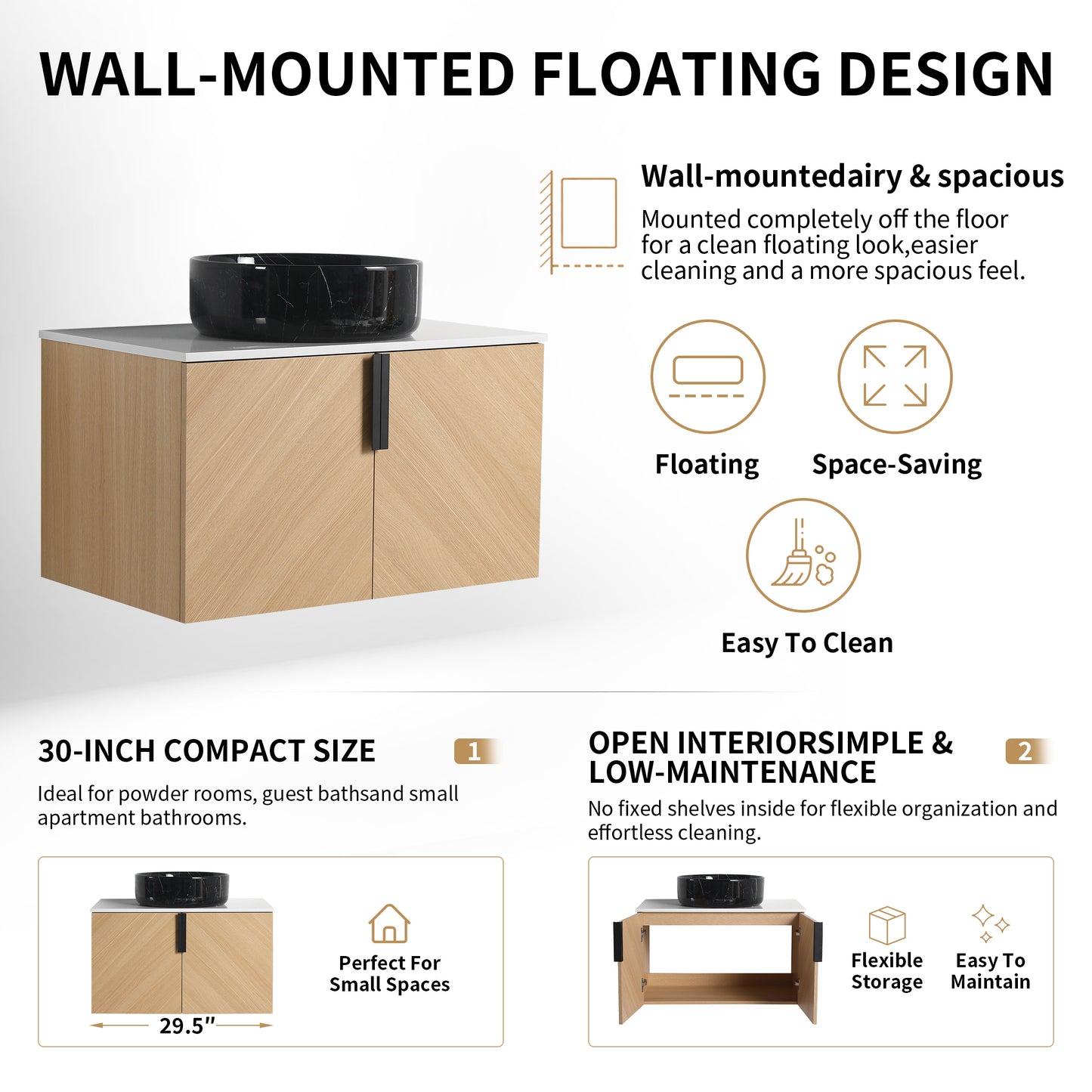 Vein 30" Floating Vanity (RTA)