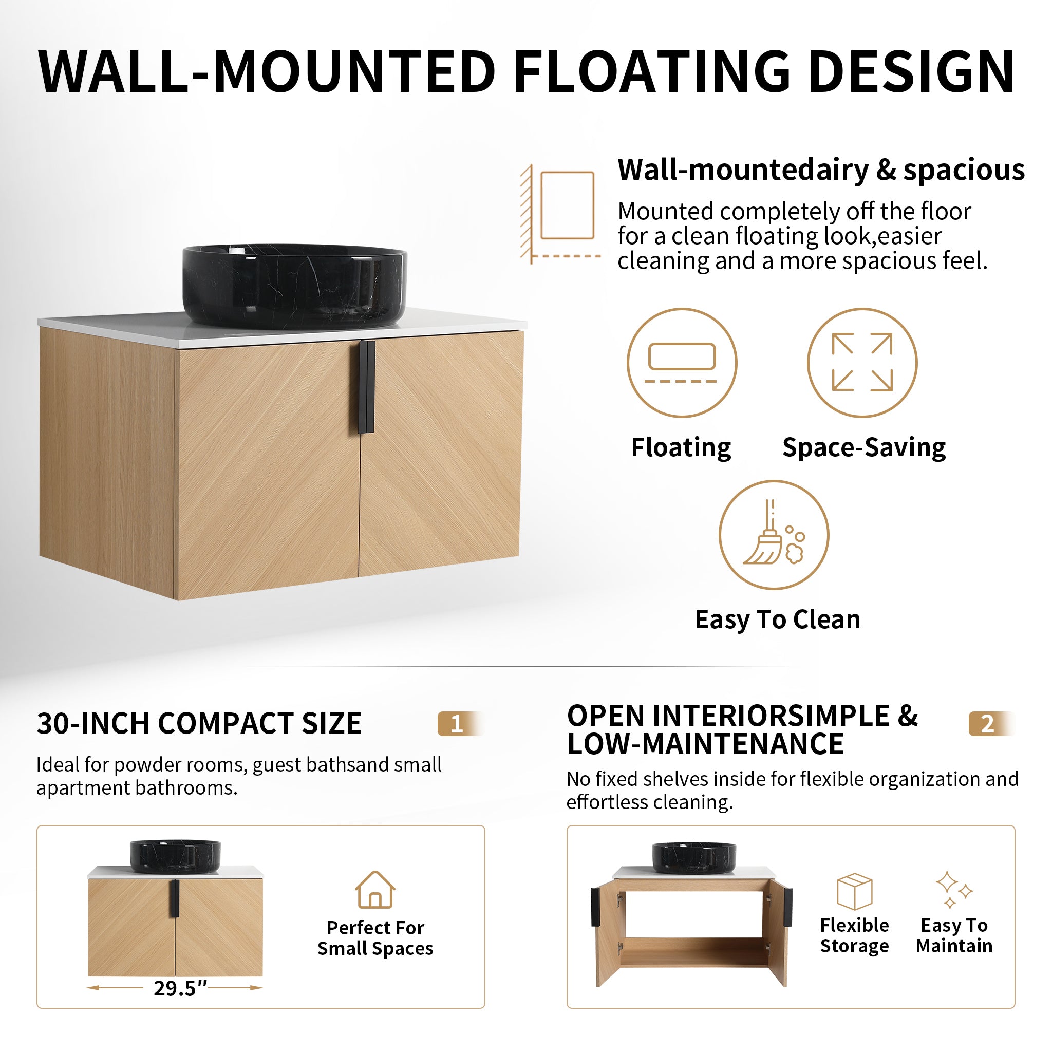 Vein 30" Floating Vanity (RTA)
