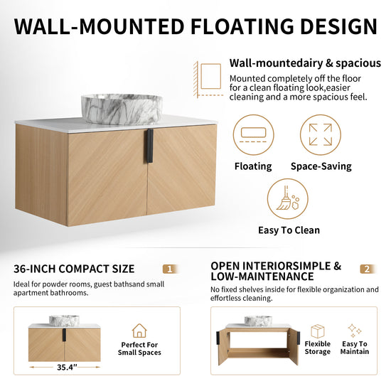 Vein 36" Floating Vanity (RTA)