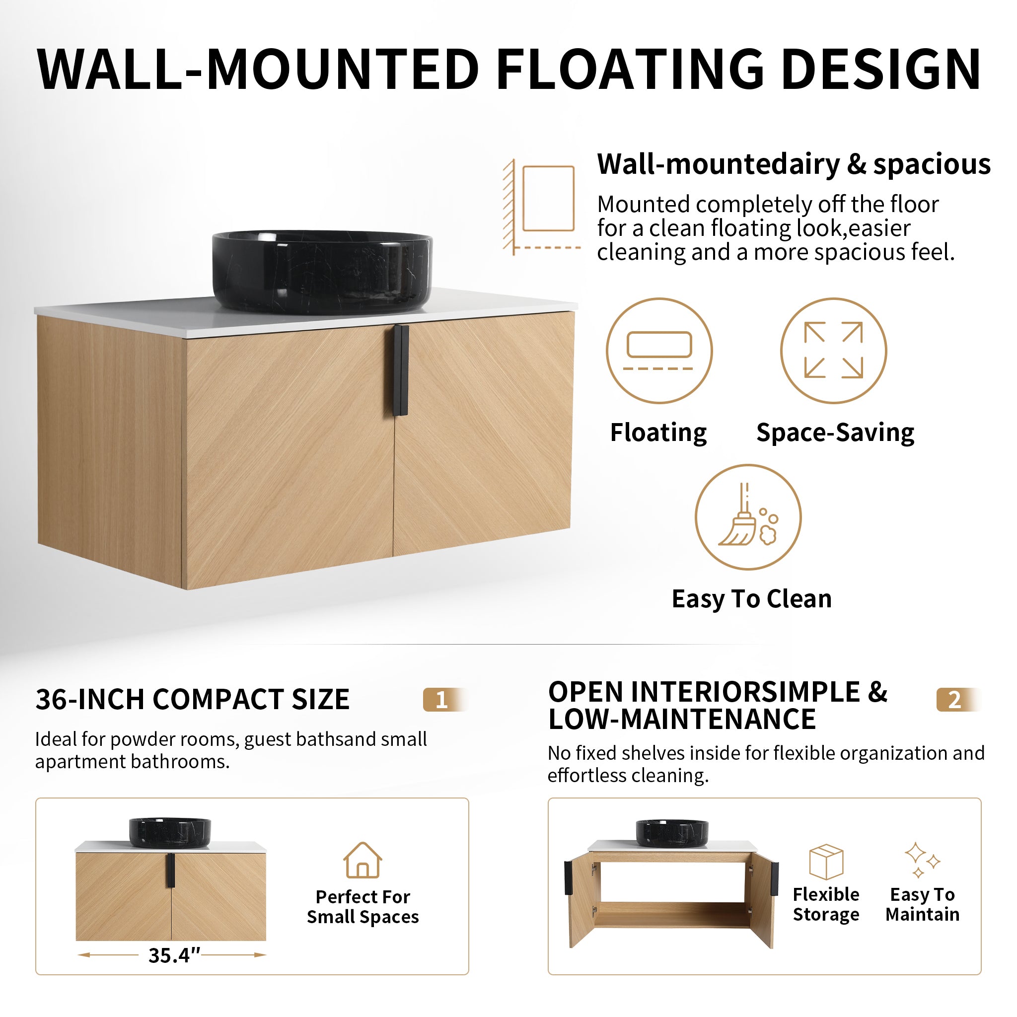 Vein 36" Floating Vanity (RTA)