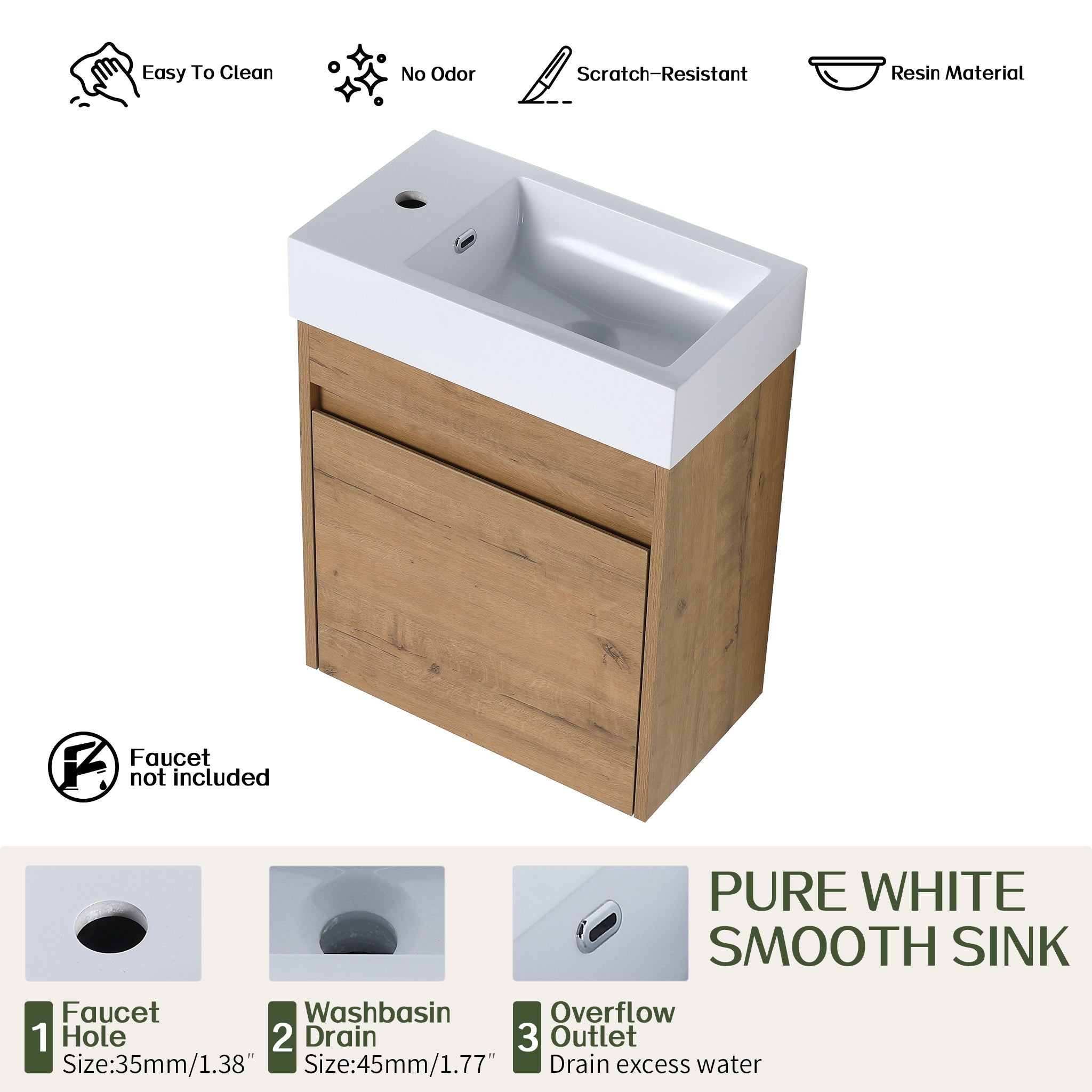Aero 18" Floating Vanity (Assembled)