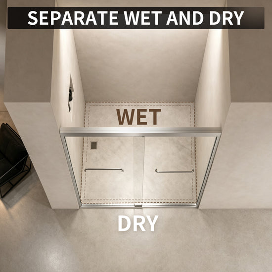 50-54" × 72" Double Sliding Shower Door, Brushed Nickel