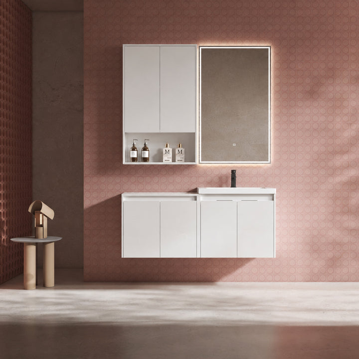 Cube 48" Floating Vanity with Wall Cabinet (RTA)