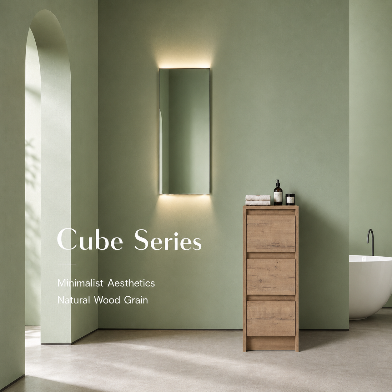 Cube Bathroom Cabinet— Mix & Match Freestanding Vanities, Side Cabinets & Top Cabinets (RTA)