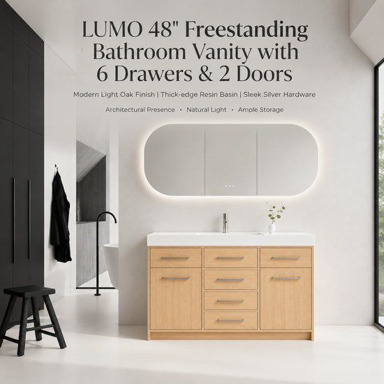 LUMO 48"/60"/72" Freestanding Vanity (Assembled)