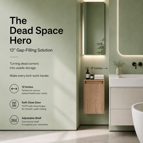 Cube Bathroom Cabinet— Mix & Match Wall-Mounted Vanities, Side Cabinets & Top Cabinets (RTA)