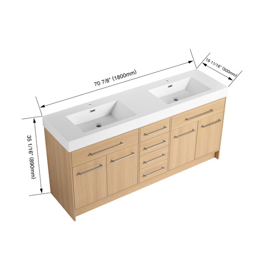 LUMO 48"/60"/72" Freestanding Vanity (Assembled)
