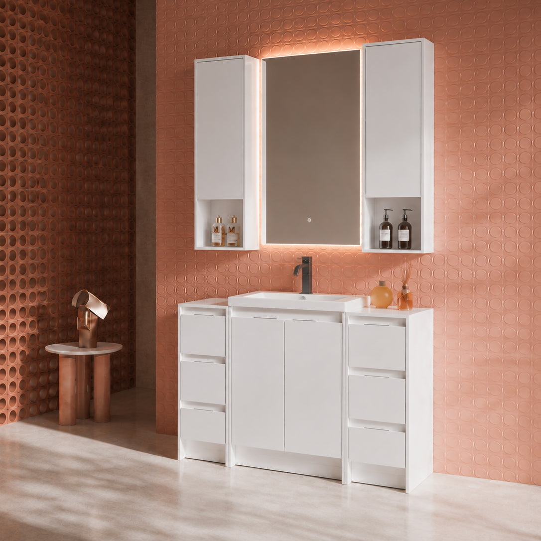 Cube 48" Freestanding Vanity with Wall Cabinets (RTA)