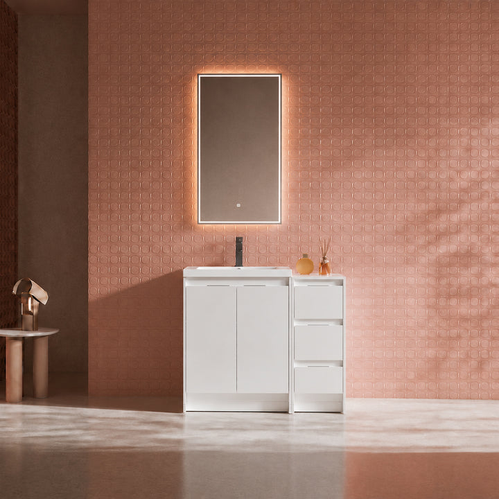 Cube 36" Freestanding Vanity with Doors & Drawers (RTA)
