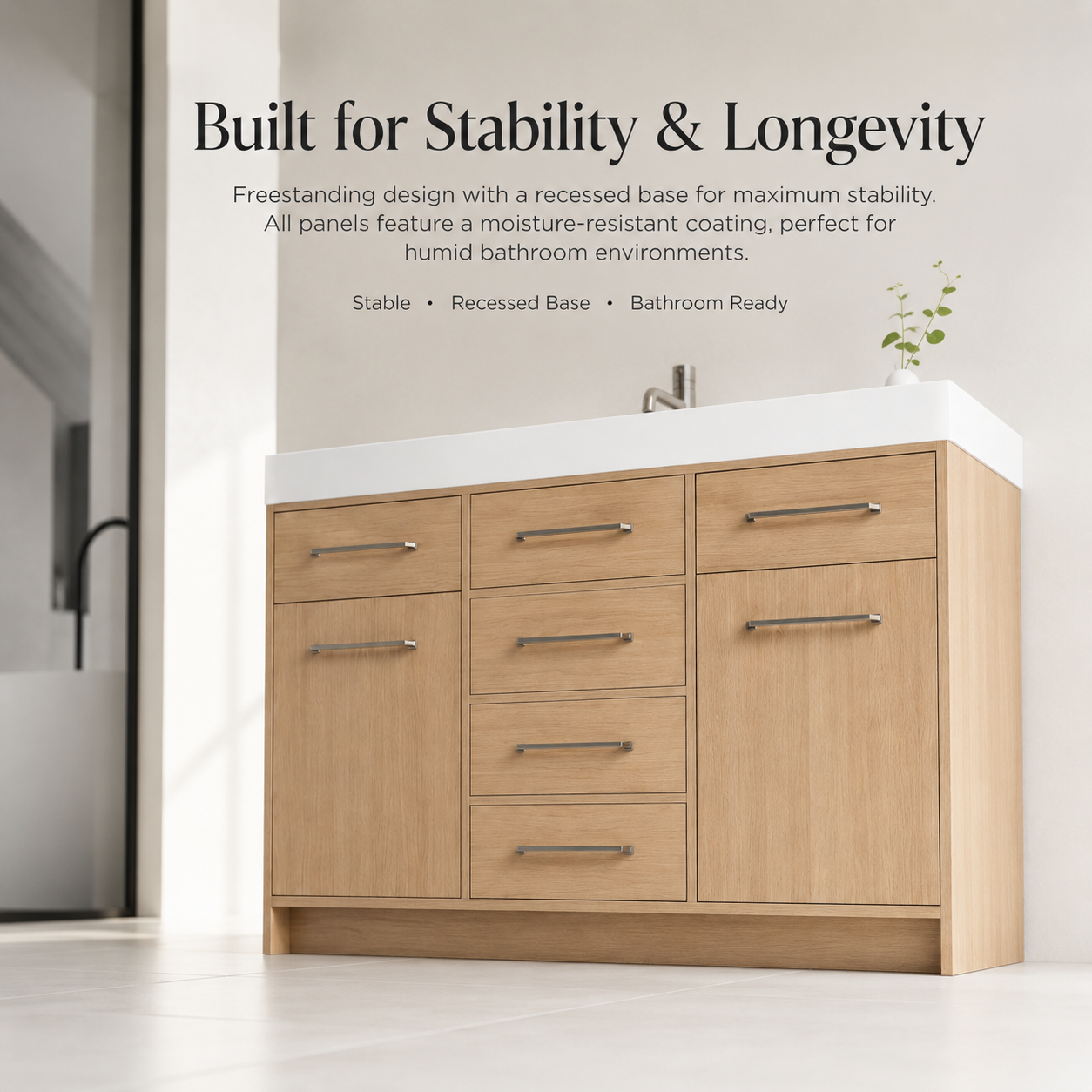 LUMO 48"/60"/72" Freestanding Vanity (Assembled)