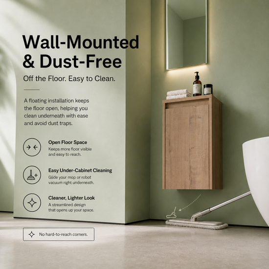 Cube Bathroom Cabinet— Mix & Match Wall-Mounted Vanities, Side Cabinets & Top Cabinets (RTA)
