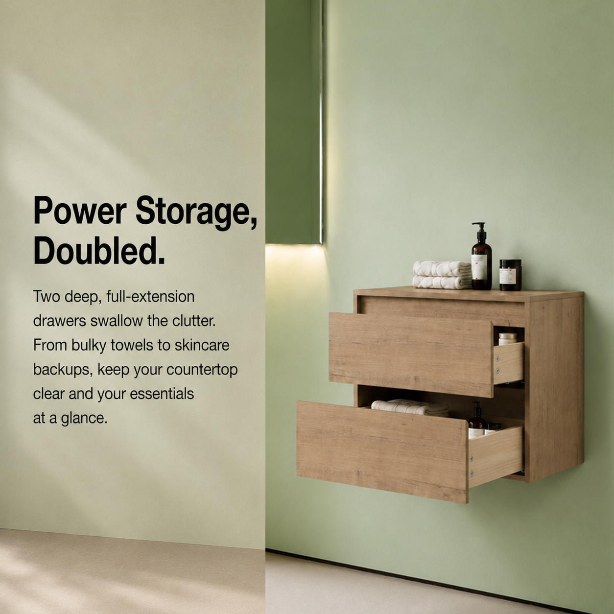 Cube Bathroom Cabinet— Mix & Match Wall-Mounted Vanities, Side Cabinets & Top Cabinets (RTA)