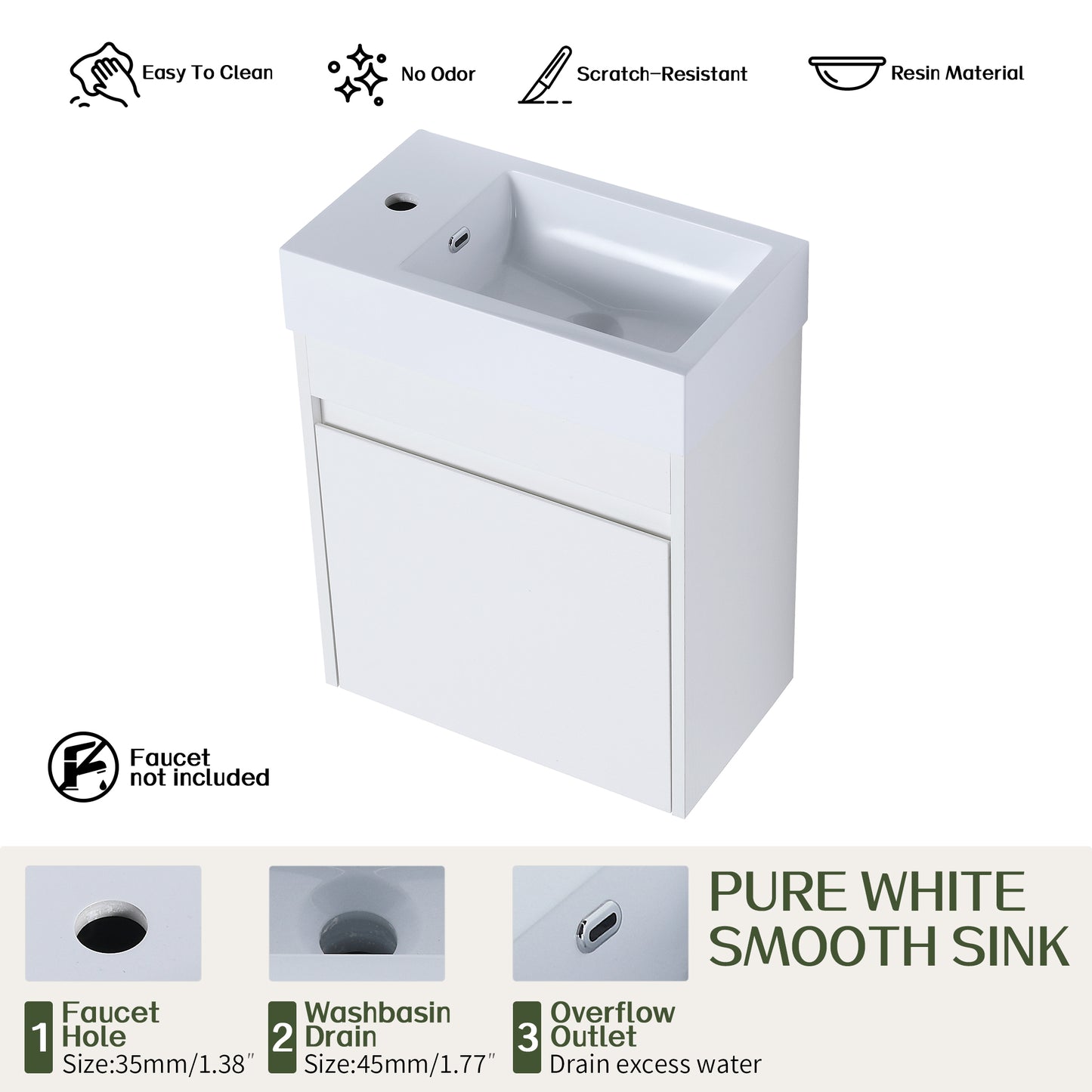 Aero 18" Floating Vanity (Assembled)