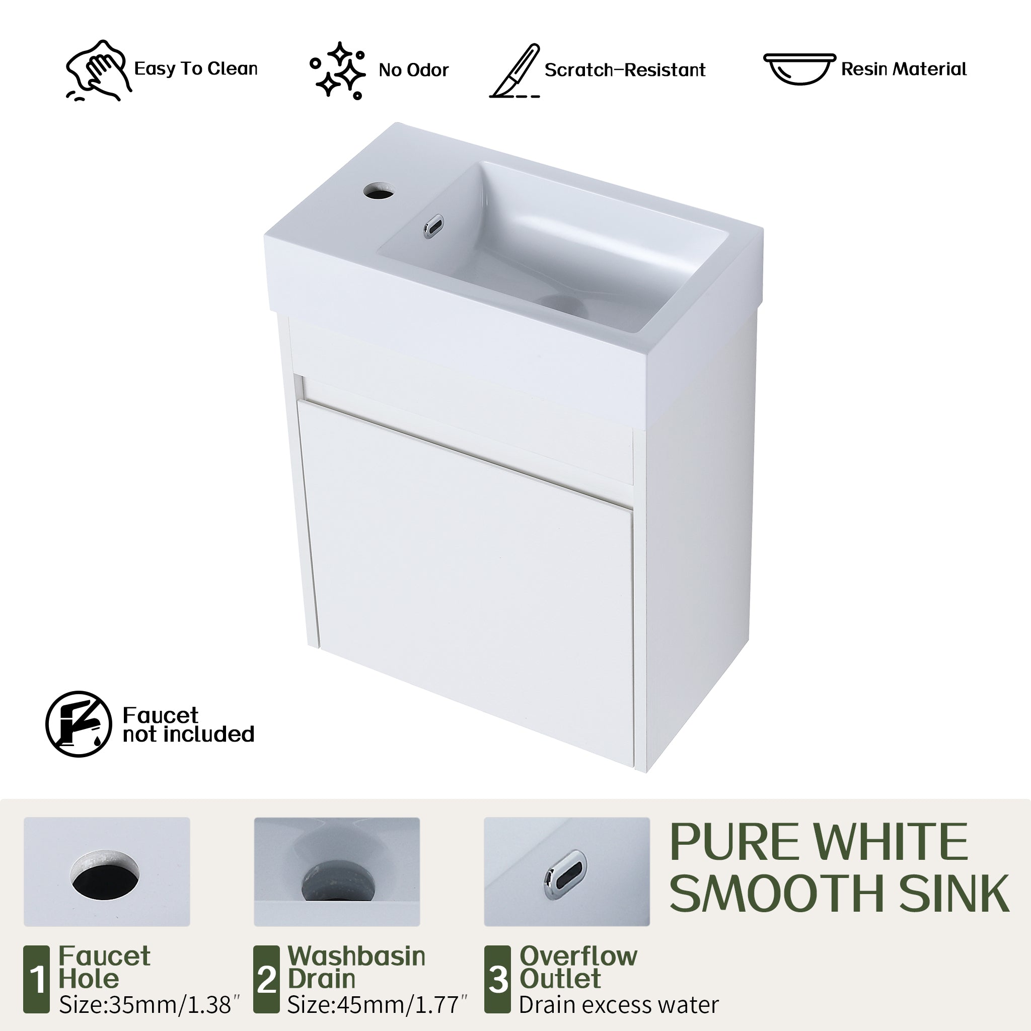 Aero 18" Floating Vanity (Assembled)