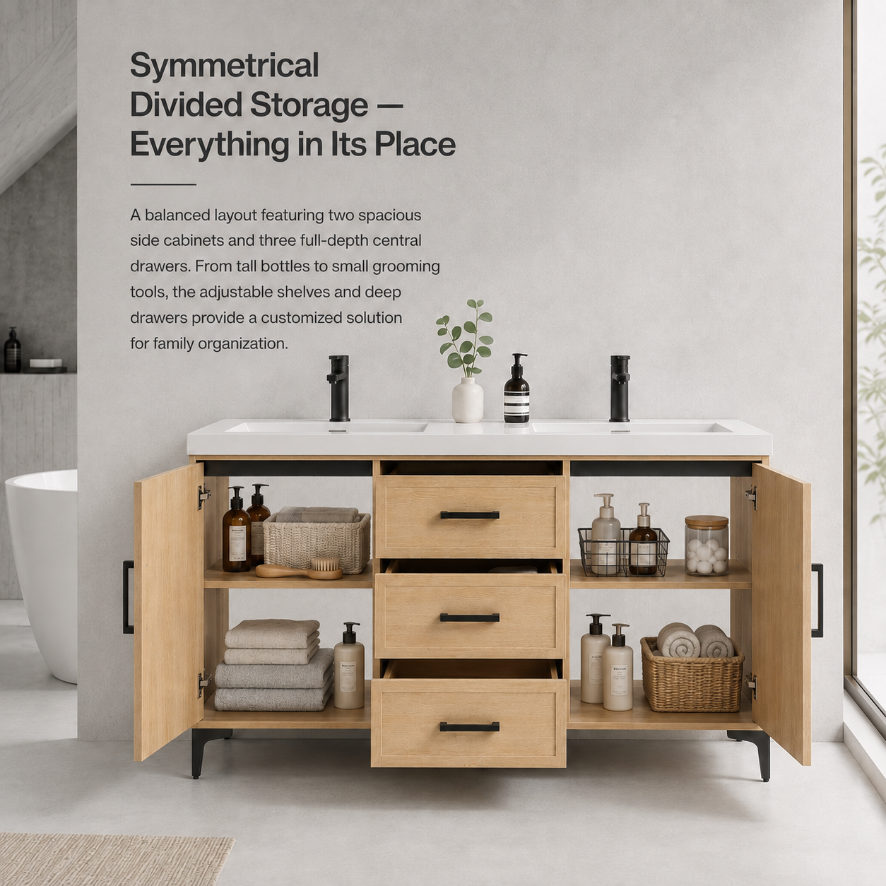 VOSS 60" Freestanding Vanity (Assembled)