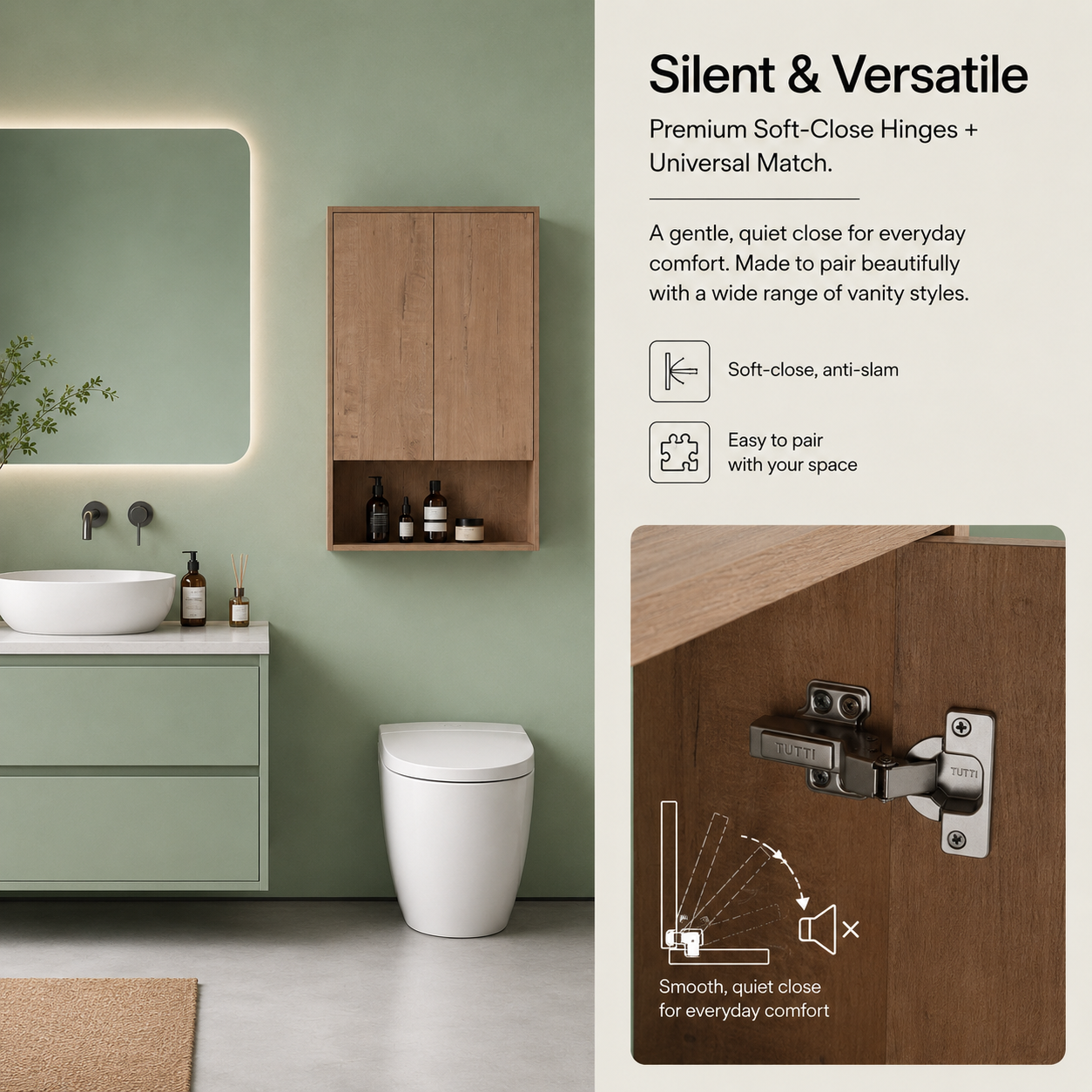 Cube Bathroom Cabinet— Mix & Match Wall-Mounted Vanities, Side Cabinets & Top Cabinets (RTA)
