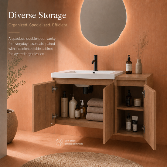 Cube 36"/48" Floating Vanity with Resin Sink (RTA)