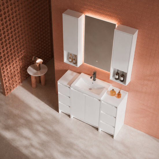 Cube 48" Freestanding Vanity with Wall Cabinets (RTA)