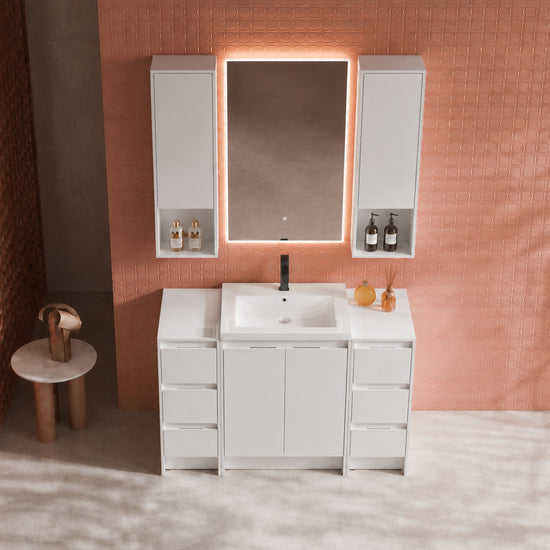 Cube 48" Freestanding Vanity with Wall Cabinets (RTA)