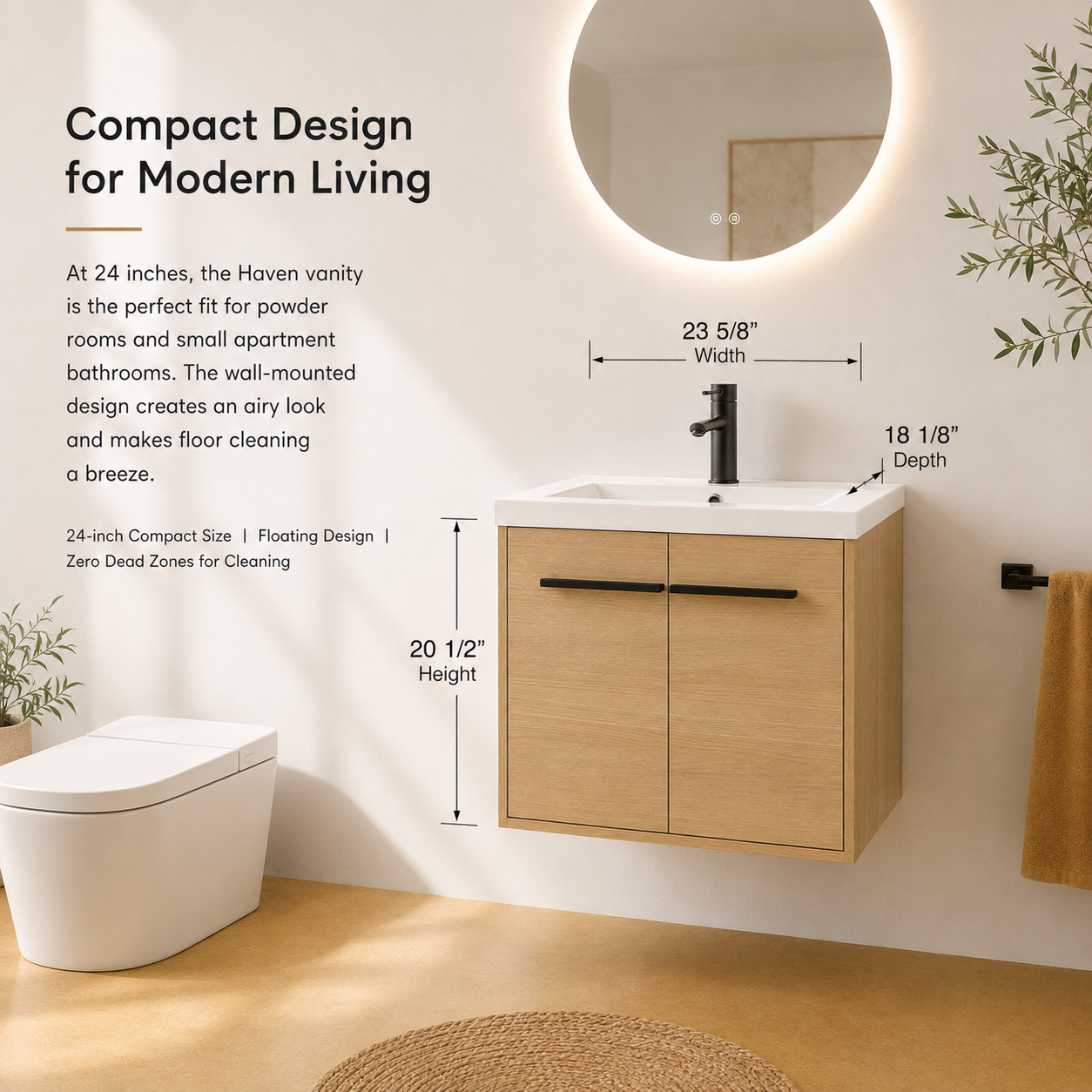 Haven 24"/30"/36" Floating Vanity (RTA)