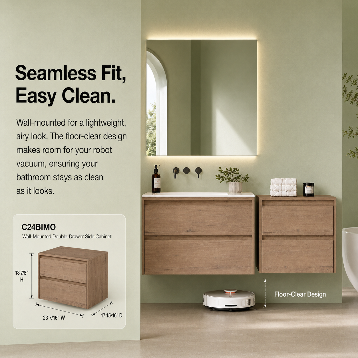 Cube Bathroom Cabinet— Mix & Match Wall-Mounted Vanities, Side Cabinets & Top Cabinets (RTA)